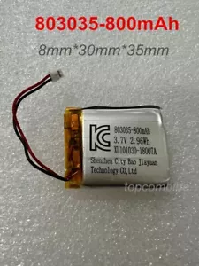 803035-800MAH MP3, audio camera, carrier recorder, Rechargeable Li-ion battery - Bild 1 von 2