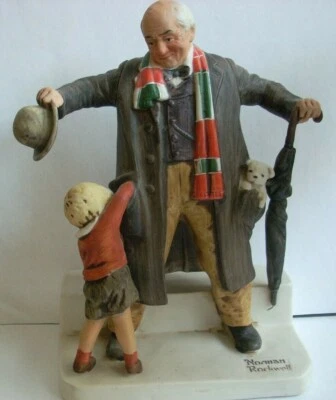 NORMAN ROCKWELL - JANUARY 25,1936 SATURDAY EVENING POST - "CHECKING OUT GRANDPAW - Image 1 of 4