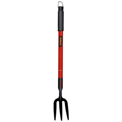 Telescopic Hand Fork Cushion Grip Garden Gardening Digging Planting Growing Soil - Image 1 of 3