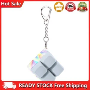 4 Keys Keyboard Fidget Keychain LED Light Keyboard Clicker(Light Blue B Style) - Photo 1/3