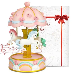 Carousel Horse Music Box Gifts U R My Sunshine,Color Changing LED Lights Musi... - Picture 1 of 9
