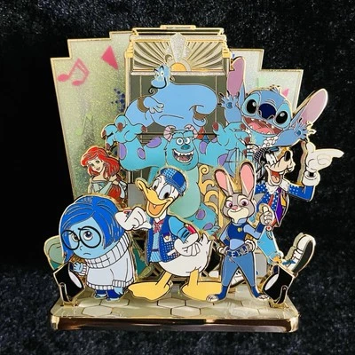 LE SDR Jumbo Diorama Stitch Ariel Judy Shanghai Disney Pin Trading Day 2025 3D - Image 1 of 2