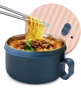 Juego de cuencos de ramen para microondas cocina de ramen con asas cuencos de fideos con tapa y cho - Imagen 1 de 10