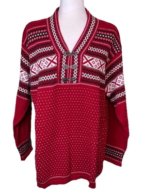 Suéter De Colección Liz Sport Para Mujer Nordic Fair Isle Vacaciones de Invierno Esquí Escandinavo L Foto 1 de 4