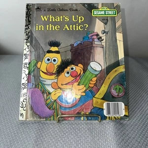 Sesame Street What's Up In The Attic #108-58 A Little Golden Book Edition 1990 - Picture 1 of 8