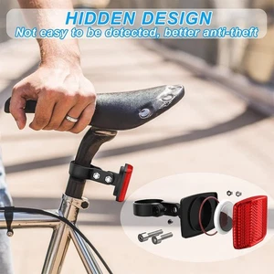 Bicycle Rear Red Reflector Reflective Lens Bike Seatpost Mount MTB - 1 Pack - Picture 1 of 3