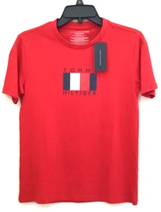 Tommy Hilfiger Boy's Shirt Medium (10-12) Red w/ Logo NEW - Picture 1 of 10