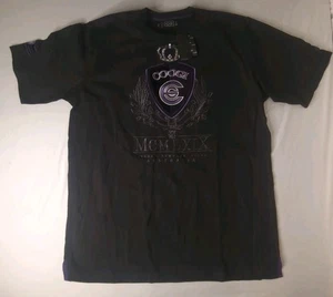 Coogi Australia Black Purple Crest Crown Logo T-Shirt 3XL NWT Streetwear Hip Hop - Picture 1 of 8