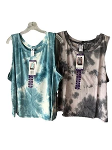90° by reflex Lot Of 2 ladies XXL tie-dye tank tops NEW - Picture 1 of 11