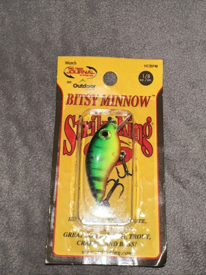 Strike King Bitsy Minnow HCBPM Ultralight Crankbait Fire Tiger