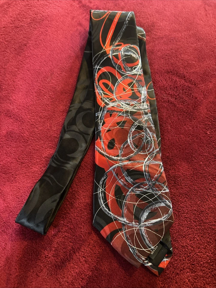 JERRY GARCIA CORBATA CUELLO Feliz Cumpleaños Colección Cincuenta y Seis Negro/Rojo/Plateado Foto 1 de 3