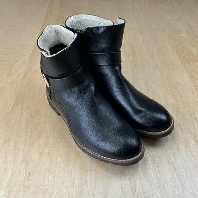 Botines Nautica para mujer 8 negros de imitación de cuero de oveja forrados con cremallera informales cálidos Foto 1 de 4