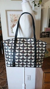 Excellent Relic Black & White Swan Large Shoulder Bag Purse - Picture 1 of 10