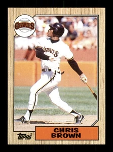 180 Chris Brown Giants 1987 Topps Baseball Sports Trading Card - Picture 1 of 2
