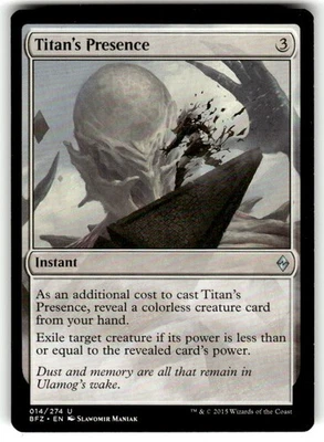 Titan's Presence Battle for Zendikar Regular MTG - Image 1 of 2