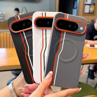 For Google Pixel 10 Pro XL, Fashion Hybrid Armor Leather Magnetic Cover Case - Image 1 of 4