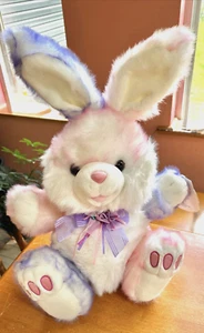 DAN DEE Hoppy Hopster Easter Bunny Pink Purple Stuffed Plush Toy Rabbit NICE - Picture 1 of 16