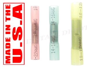 100 3M Heat Shrink Butt Connectors Marine Boat Wiring YOU CHOOSE SIZES! - Picture 1 of 3