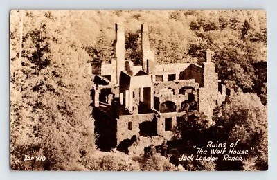 Postcard RPPC California Sonoma CA Glen Ellen Jack London Wolf House 1933 Posted - Image 1 of 2
