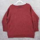 Lane Bryant Sweater Womens 14/16 Red Knit Acrylic Long Sleeve Crew Neck