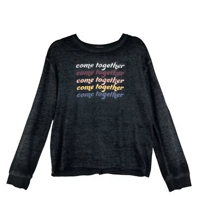 C&C California Women Size S Come Together Sweater Long Sleeve Charcoal Thin Knit - Image 1 of 4