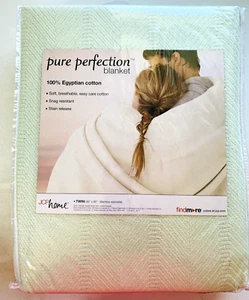 New Egyptian Cotton Twin Summer Blanket Pure Perfection JCP Home Mint Green - Picture 1 of 8