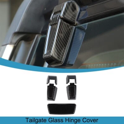 for 2006-2010 Jeep Commander Tailgate Rear Window Glass Hinge Cover Trim Carbon - Imagen 1 de 4