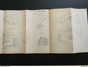 ANNALES PONT et CHAUSSEES (Dep 55) - Plan de Rigole de Vaucouleurs - 1909 - Imagen 1 de 3