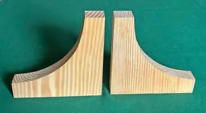 Par de soportes de ménsulas de madera simples sin terminar de fábrica 8"X8"X1.5" NUEVO - Imagen 1 de 6