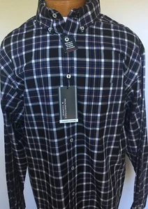 Camiseta 2XT B & T Roundtree & Yorke Botón Delantero Manga Larga Algodón de Lujo Nueva con Etiquetas Nueva - Imagen 1 de 7