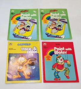Vintage Golden Duck Tales, Garfield & Toys Water with Paint Coloring Books Lot - Picture 1 of 12
