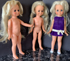 3 Vintage 1970 Ideal Crissy's Cousin Velvet Doll Hair That Grows 1 Pull String U