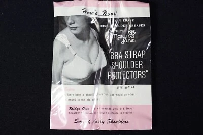Vtg Package Mary Jane Bra Strap Shoulder Protectors Style #0144 Cotton Sheaths - Image 1 of 4