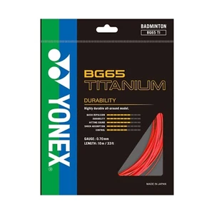 Yonex BG65ti Badminton String Set - Red - Picture 1 of 2