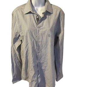Madison slim fit grey and white check long sleeve flexable new with tags shirt s - Picture 1 of 8