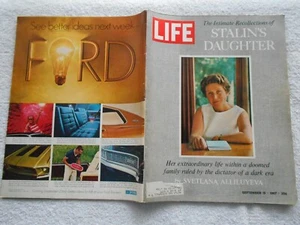 LIFE Magazine--SEPTEMBER 15,1967-THE INTIMATE RECOLLECTIONS OF STALIN'S DAUGHTER - Picture 1 of 2