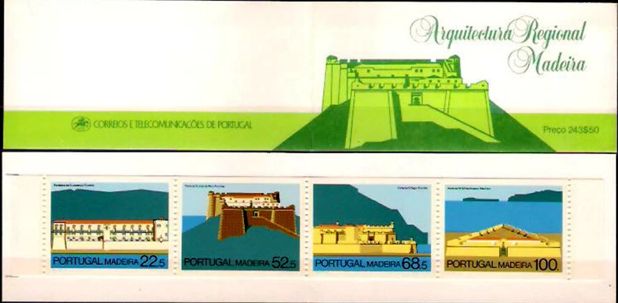 Madeira 1986 Regional Architecture, Castles, Complete Booklet. Portugal UNM /MNH - Image 1 of 1