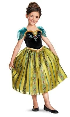 Frozen Anna Gown Classic Disney Girl Costume Size M 7-8 Deluxe Dress Halloween - Image 1 of 4