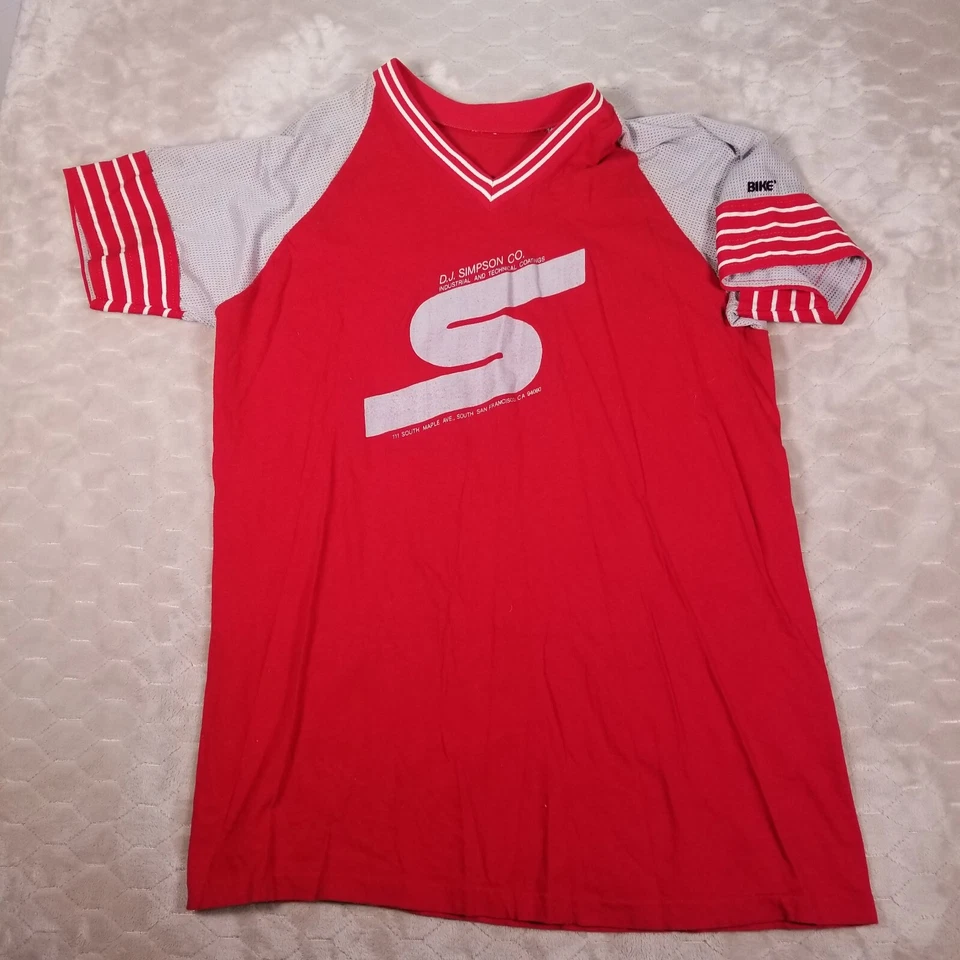 Camiseta deportiva de béisbol softbol BIKE de colección años 80 adulto "Huntley" #11 roja ver fotos Foto 1 de 4