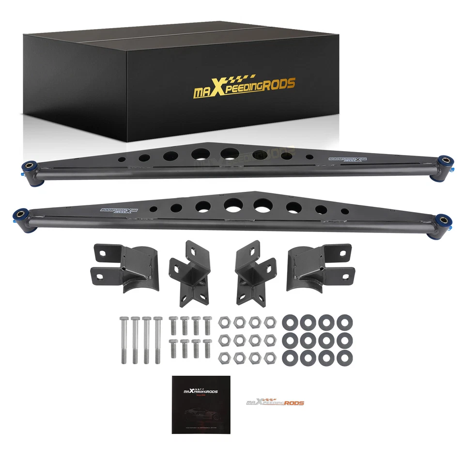 Rear Ladder Traction Bars w/ Mounting Brackets for 1980-1996 Ford F150/F250/F350 - Image 1 of 4