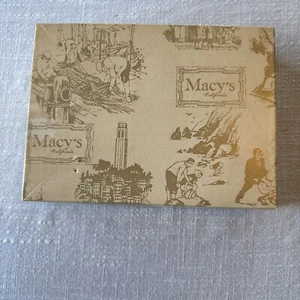 Caja de regalo de grandes almacenes Macy's California caja de cartón vintage - Imagen 1 de 11