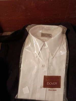 Vintage Arrow Dover Men's Dress Shirt Short Sleeve White 15 1/2 NOS - Image 1 of 4