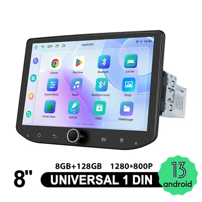 Android 13 8 Zoll Car Stereo mit Drehknopf für Auto Bluetooth 4G LTE WiFi FM DSP - Bild 1 von 4