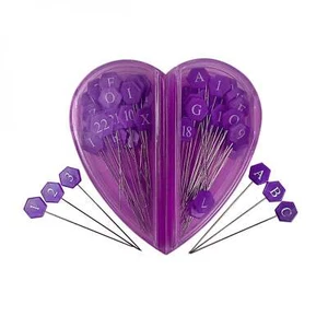 ABC 123 Cool Pins Set of 104 with Letters and Numbers by The Gypsy Quilter - Picture 1 of 4