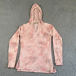 Smartwool Hoodie Women's XS Pink Geometric Sweatshirt Pullover Merino Blend - Picture 1 of 12
