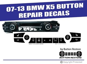 Kit de calcomanías de reparación de botones de control de clima BMW X5 se adapta a botones - Imagen 1 de 2