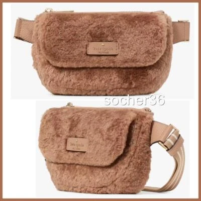 BOLSO CINTURÓN KATE SPADE ROSIE PIEL SINTÉTICA RIÑONERA CLARO CERVATILLO KI896 NUEVO CON ETIQUETAS $329 Foto 1 de 4