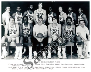 Foto squadra Philadelphia 76ers 1972 - 73 con nomi 8 x 10 foto - Foto 1 di 1