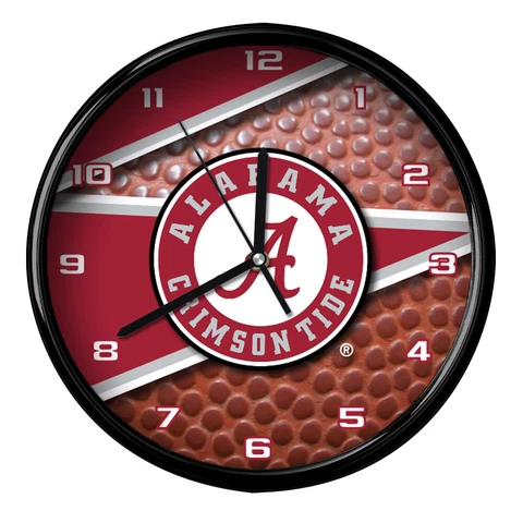 Alabama Crimson Tide 12'' Football Clock Cover