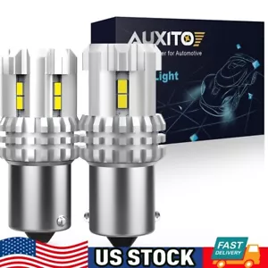 AUXITO Amber LED Turn Signal Light Bulb Anti Hyper 1156 7506 1141 1073 1156NA 2x - Picture 1 of 9